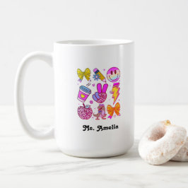 Taza De Café Custom Name Mug, Custom Teacher Mug,Back to school