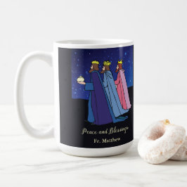 Taza De Café Custom Name Title, Christmas Wishes Three Kings