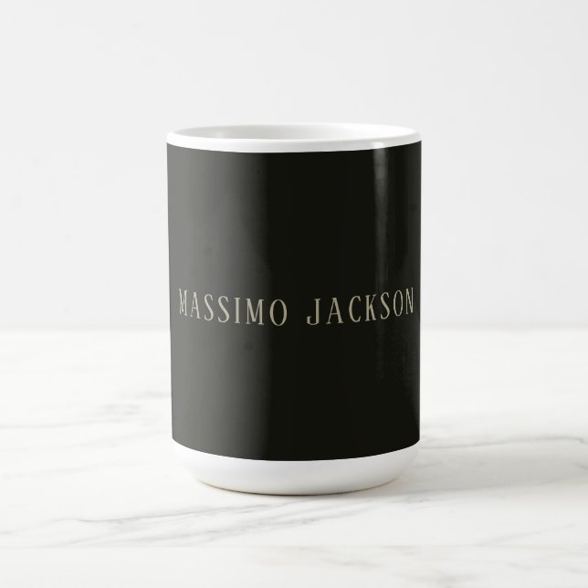 Taza De Café Custom pastel grey personalized minimalist name (Centro)