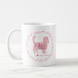 Taza De Café Custom Pastel pastel pink cavalier Silhouette mug