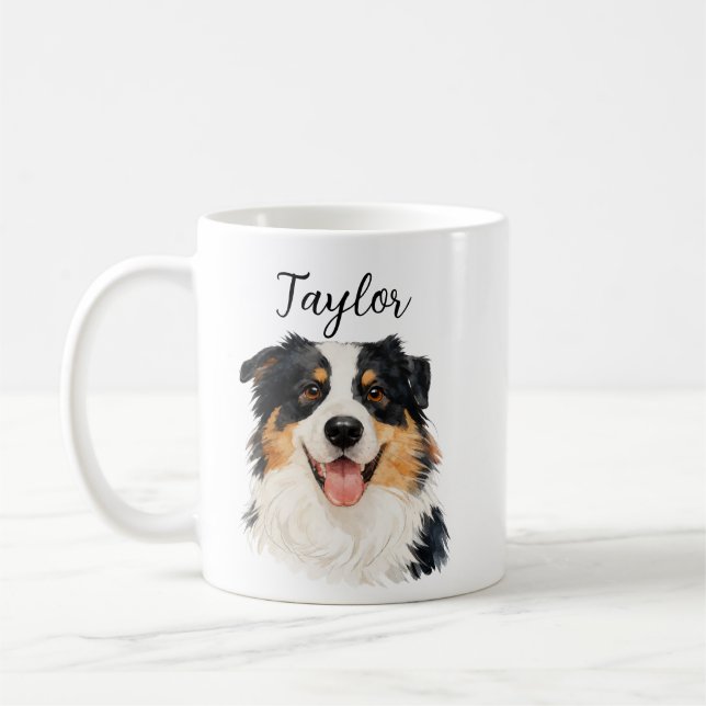 Taza De Café Custom Pet from Photo & Name – Personalized Dog (Izquierda)