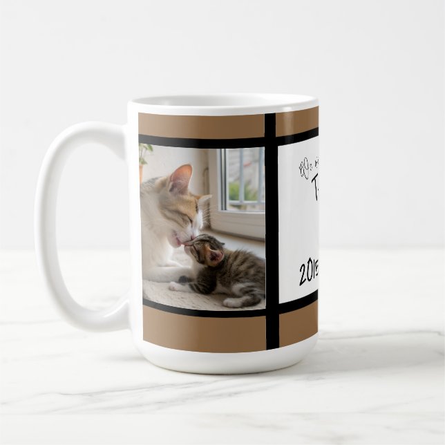 Taza De Café Custom Pet Memorial Photo (Izquierda)