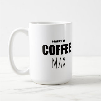 Taza De Café Custom Pet Name Coffee Mug | Powered by Coffee and