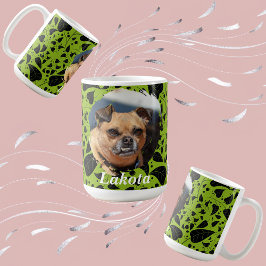 Taza De Café Custom Pet Parent Mug with Green & Black Plant