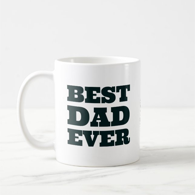 Taza De Café Custom Photo Best Dad Ever Personalized Gift (Izquierda)