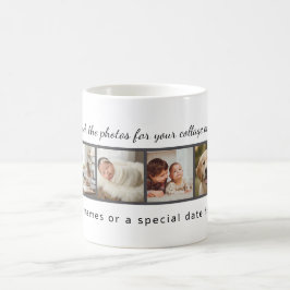 Taza De Café Custom Photo Collage Mug – Your Photo & Your Text 