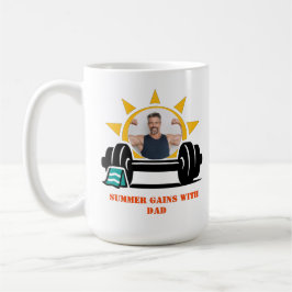 Taza De Café Custom photo Dad's Summer Barbell Father's Day
