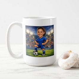 Taza De Café Custom Photo-Face Soccer/Football Star Caricature