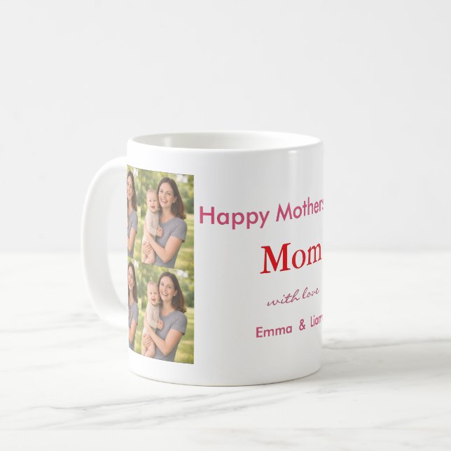 Taza De Café Custom photo Mothers Day Mug (Anverso izquierdo)