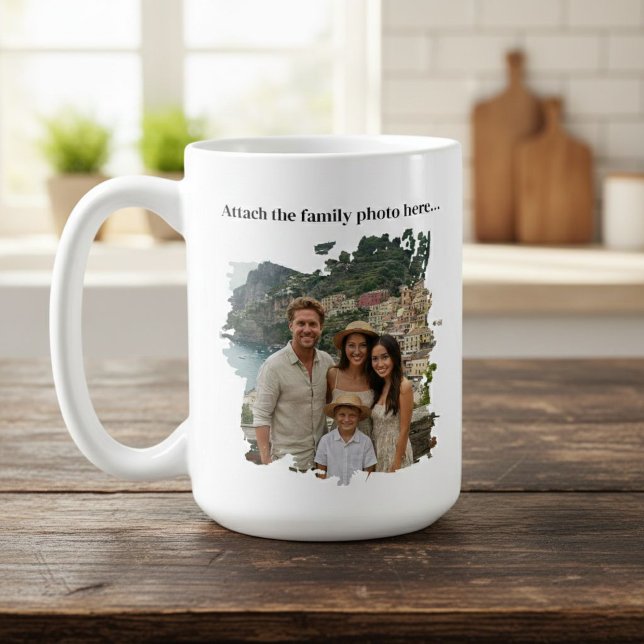 Taza De Café Custom Photo Mug – Personalized Family Picture  (Subido por el creador)