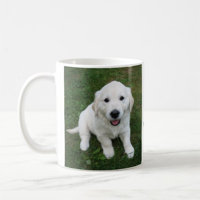Taza De Café Custom  Photo Pet Simple Modern Name (Izquierda)