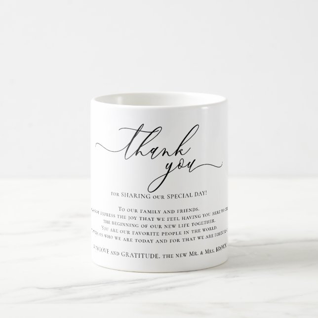 Taza De Café Custom Poem Thank You (Centro)