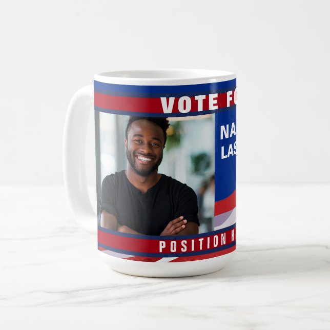 Taza De Café Custom Politics Campaign Template (Anverso izquierdo)