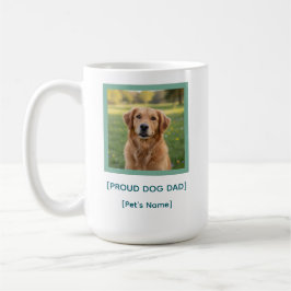 Taza De Café Custom Proud Dog Dad | Pet Photo & Name Keepsake
