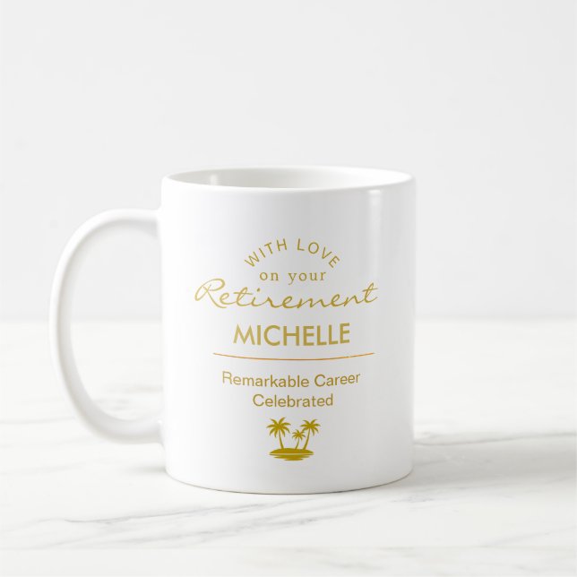 Taza De Café Custom Retirement Remarkable Career Celebrated (Izquierda)