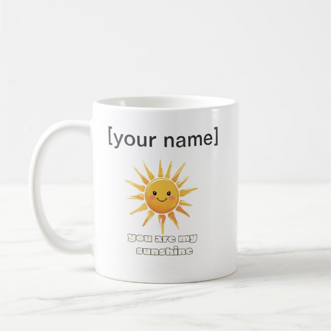 Taza De Café Custom Sunshine Mug – You Are My Sun (Izquierda)