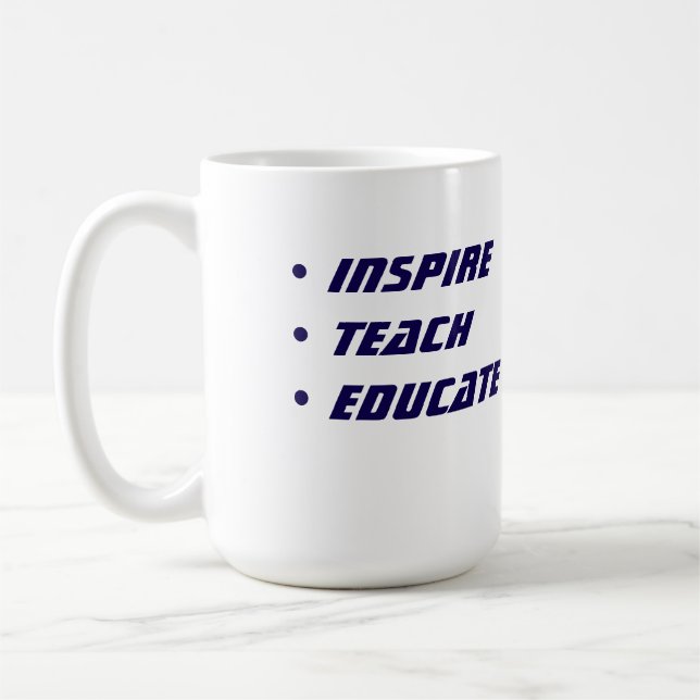 Taza De Café Custom Teacher Gift Mug  (Izquierda)