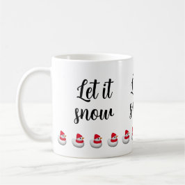 Taza De Café Custom Text Cute Little Snowduck | Snowman winter