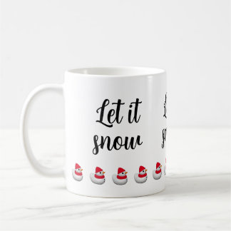 Taza De Café Custom Text Cute Little Snowduck | Snowman winter