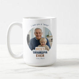 Taza De Café Custom Text Photo Best Grandpa Ever
