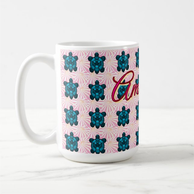 Taza De Café Custom turtle pattern Sherpa Blanket (Izquierda)