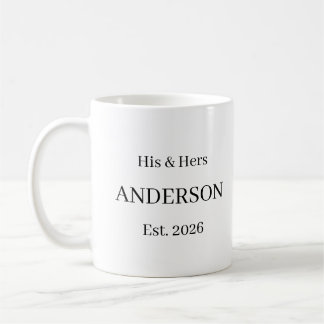 Taza De Café Custom Wedding Last Name Coffee Gift