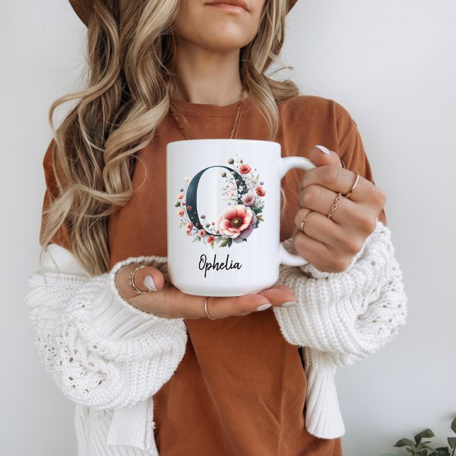 Taza De Café Custom Wildflower Birth Flower Mug for Grandma (custom coffee mug her, birth month mug, monogram gift mug for mama, personalized coffee cup for her,)