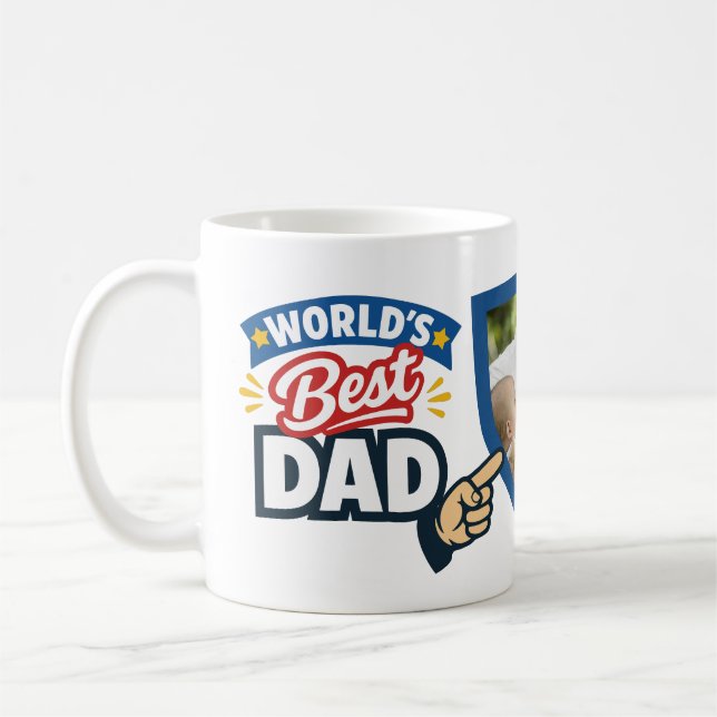Taza De Café Custom World's Best Dad  (Izquierda)