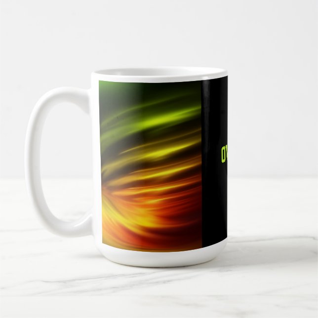 Taza De Café Customisable abstract fun message space futurist (Izquierda)