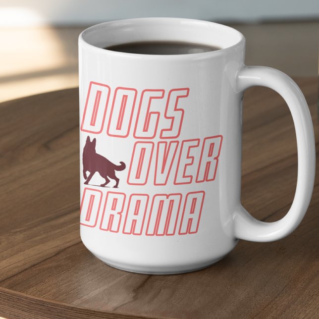 Taza De Café Customizable Dogs Over Drama (Subido por el creador)