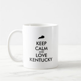 Taza De Café Customizable KEEP CALM and LOVE KENTUCKY