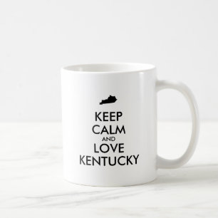 Taza De Café Customizable KEEP CALM and LOVE KENTUCKY
