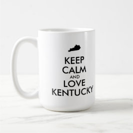 Taza De Café Customizable KEEP CALM and LOVE KENTUCKY