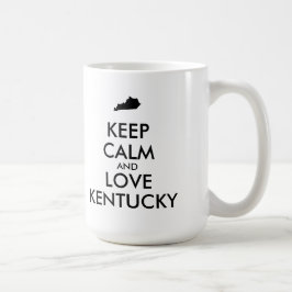 Taza De Café Customizable KEEP CALM and LOVE KENTUCKY