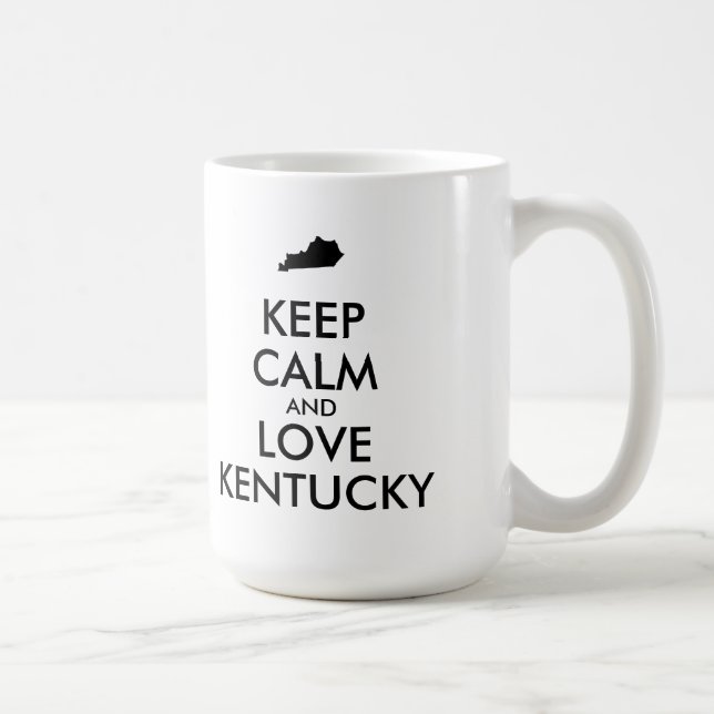 Taza De Café Customizable KEEP CALM and LOVE KENTUCKY