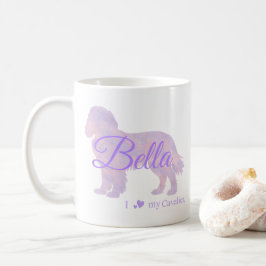 Taza De Café Customizable Pastel Purple Cavalier King Charles