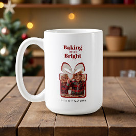 Taza De Café Customizable Red Christmas Photo Mug