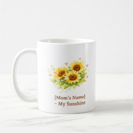 Taza De Café Customizable Sunflower Heart Mother’s Day Mug