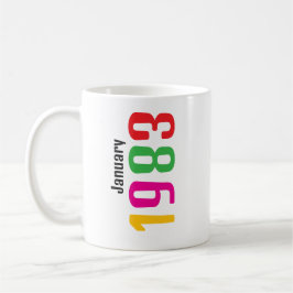 Taza De Café Customized Birthday Month and Year Gift