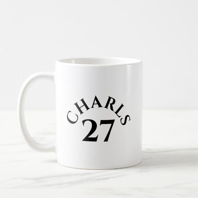 Taza De Café Customized Name and Number (Izquierda)