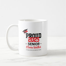 Taza De Café Customized proud school senior graduate