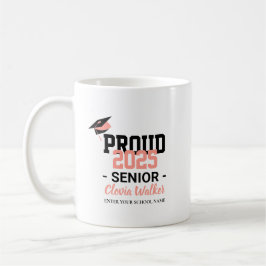 Taza De Café Customized proud school senior graduate