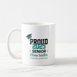Taza De Café Customized proud school senior graduate