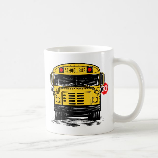 Taza De Café customschoolbuswithstopsignmug (Derecha)