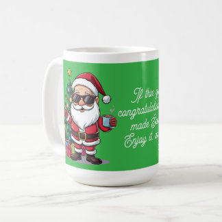 Taza De Café cut Santa Christmas Mug – Funny Holiday Gift