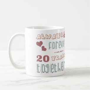 Taza De Café Cuta 20° Aniversario Boda