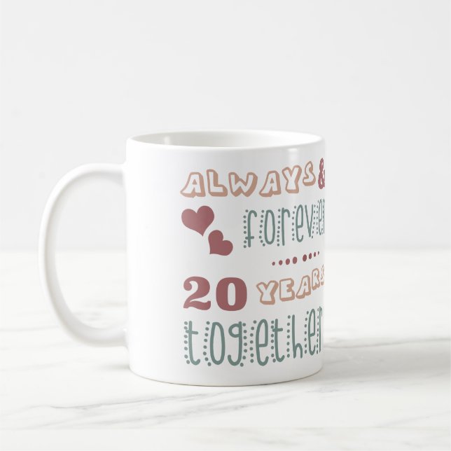 Taza De Café Cuta 20° Aniversario Boda (Izquierda)