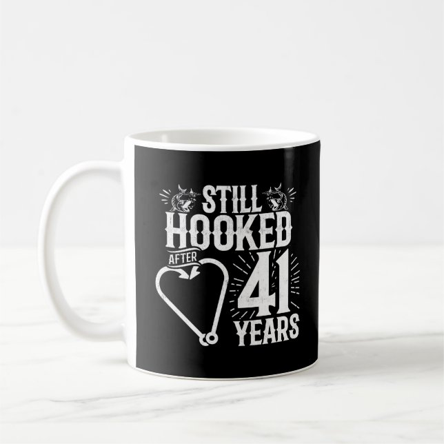 Taza De Café Cuta 41ª Aniversaria Parejas casadas 41 años (Izquierda)