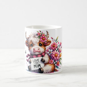 Taza De Café Cuta cita/vaca personalizada del Día de la Madre