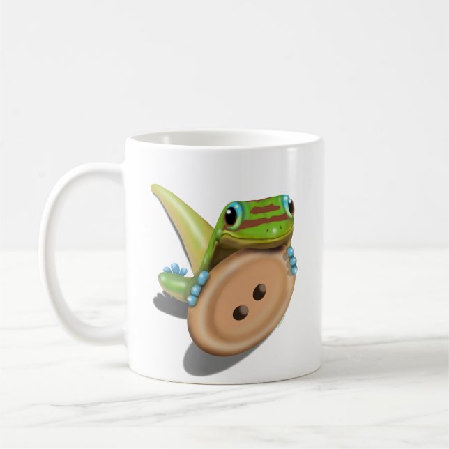 Taza De Café Cuta como botón — GECKO sin texto (Izquierda)